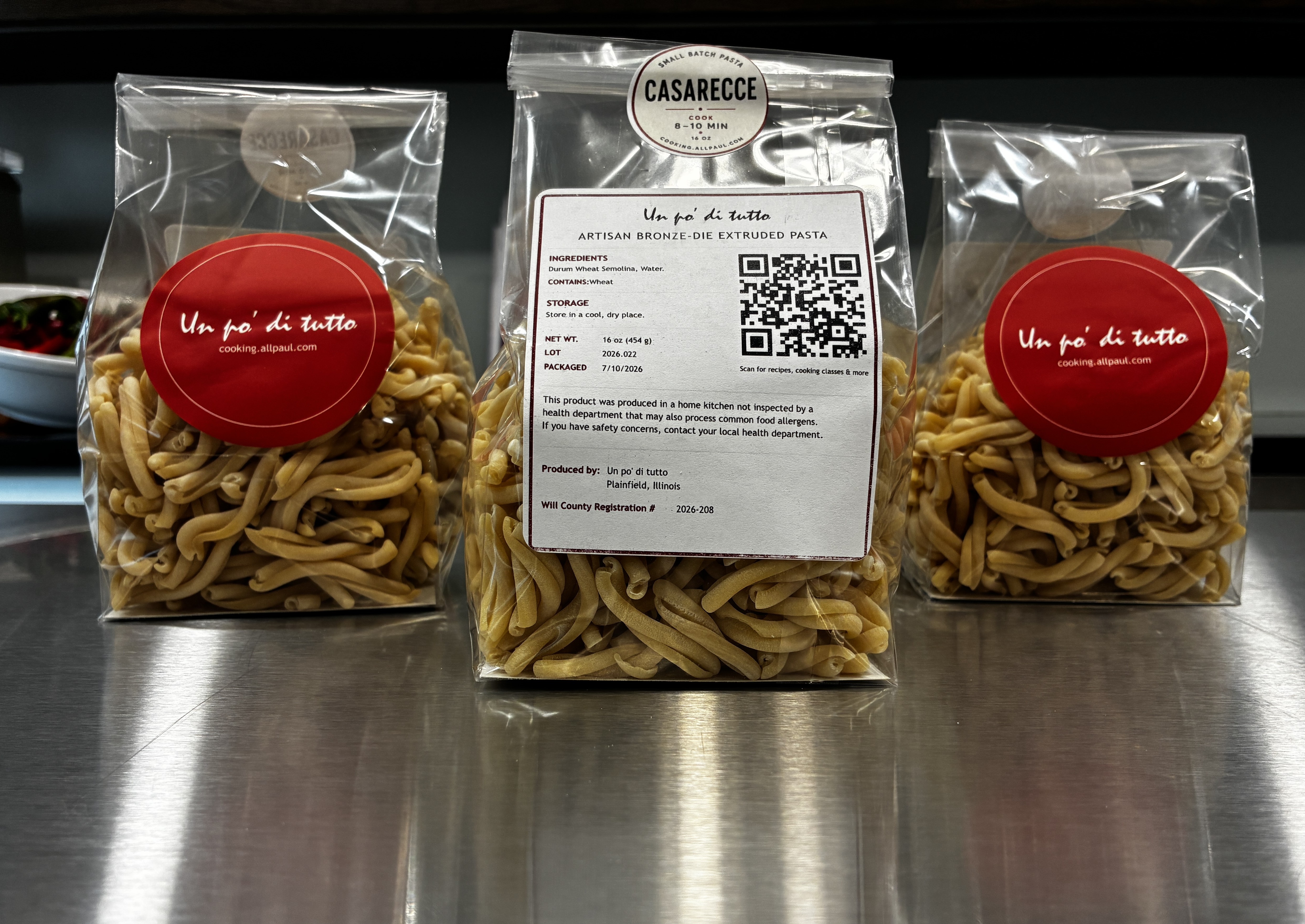 Packaged Casarecce pasta