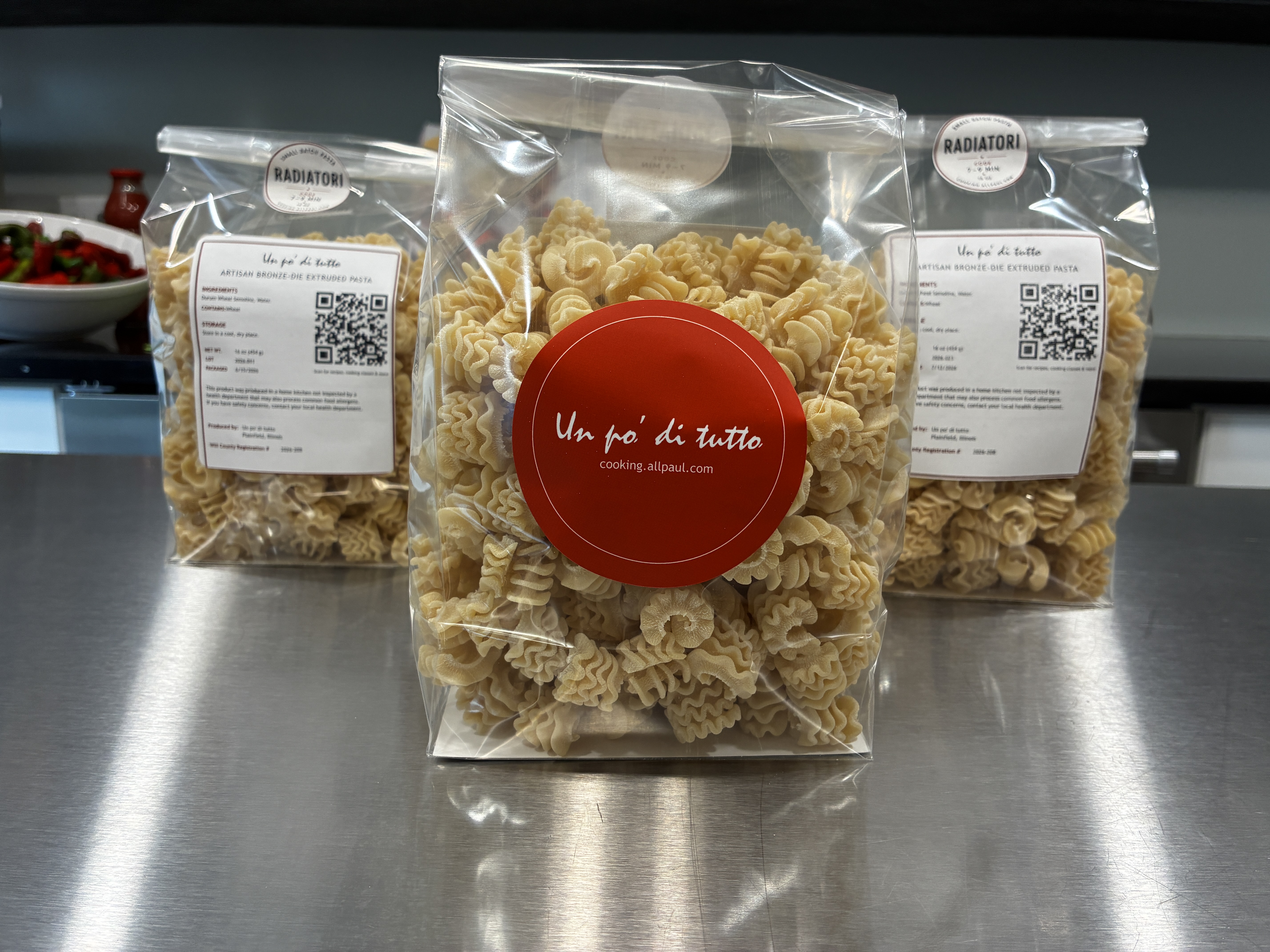 Packaged Radiatori pasta